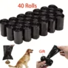 40 Rolls BlackDog Poop Bags With Dispenser and Lea...